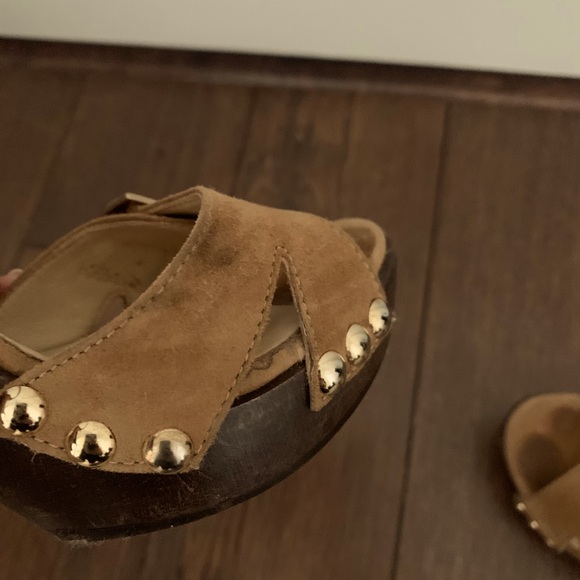 Jimmy Choo heeled sued sandals. - Picture 8 of 9